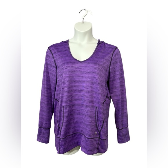 NEW, Champion, Heather Purple Hooded Top, Large - Picture 4 of 10